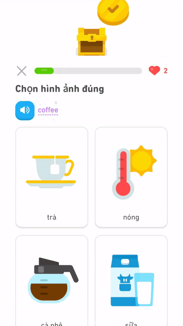 a video ad of Duolingo showing learn English in Vietnamese