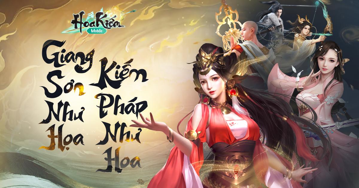 Hoa Kiếm Mobile is a typical Chinese Fantasy MMORPG with "swordplay" as the main selling point, allowing players to choose from 5 sects with diverse skills.